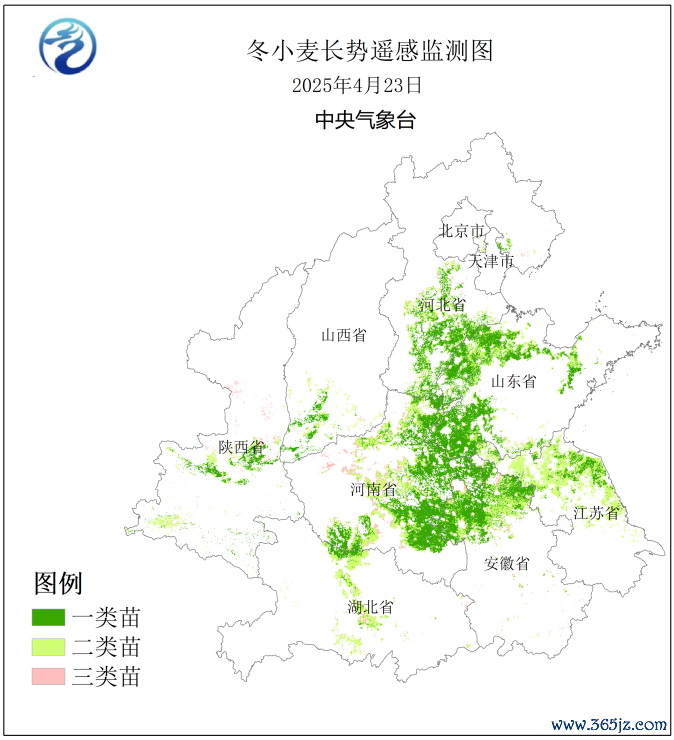 图1 冬小麦主产省苗情遥感监测